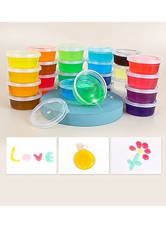12-Piece Crystal Soft Clay And Slime Jelly Putty Set For Kids, Multicolour
