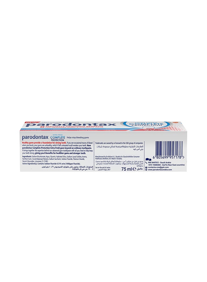 Parodontax Complete Protection Toothpaste Extra Fresh 75Ml - Image 2