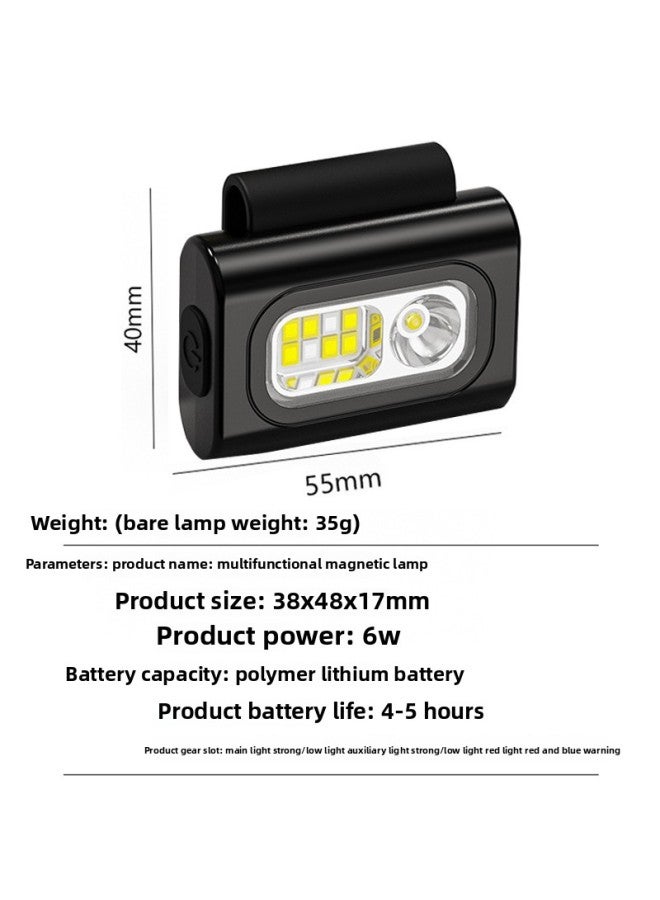 Night Running Magnetic Tie Clip Lamp Outdoor Chest Lamp Running Belt Lamp Wrist Waterproof Portable Lighting Fishing Lamp Flashlight