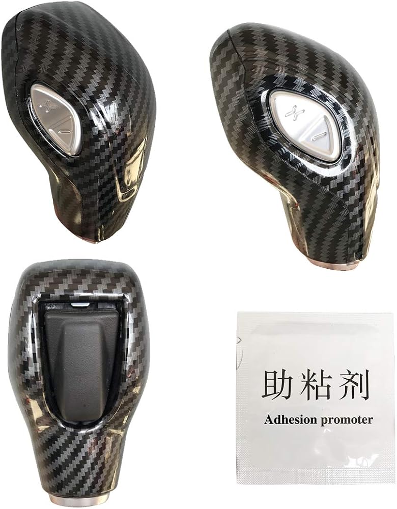 ruihe Car Gear Shift Knob Cover Carbon Fiber Color Sticker Trim Fit for Ford Focus 2012-2018/Fiesta 2014-2019/Fusion 2013-2016/Escape 2013-2019/C-Max 2013-2017/Transit 2013-2020 - Image 3