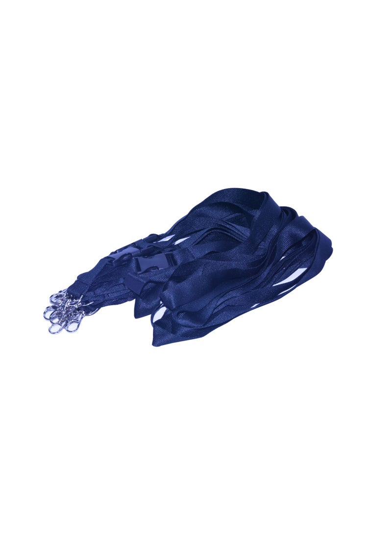 FIS - 10-Piece FIS Lanyard Black with Metal Hook & Plastic Buckle, 2X90cm - FSNAPBK/10 - Image 1