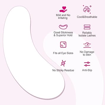 Lunamoon Eye Lash Extension Pads 100 pairs Under Eye Pads for Lash Extensions Lint Free Lash Pads Extension Eye Pads - Image 5