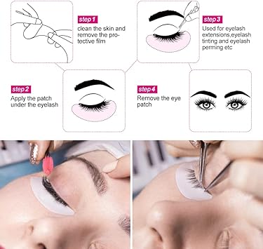 Lunamoon Eye Lash Extension Pads 100 pairs Under Eye Pads for Lash Extensions Lint Free Lash Pads Extension Eye Pads - Image 4