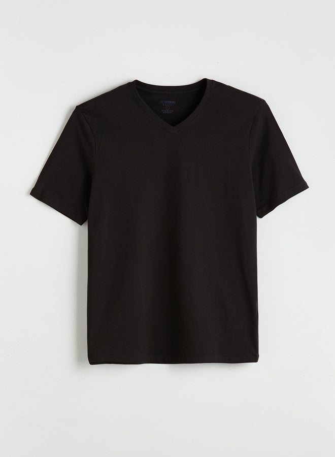 LC WAIKIKI V Neck Jersey Men's T-Shirt - Image 1