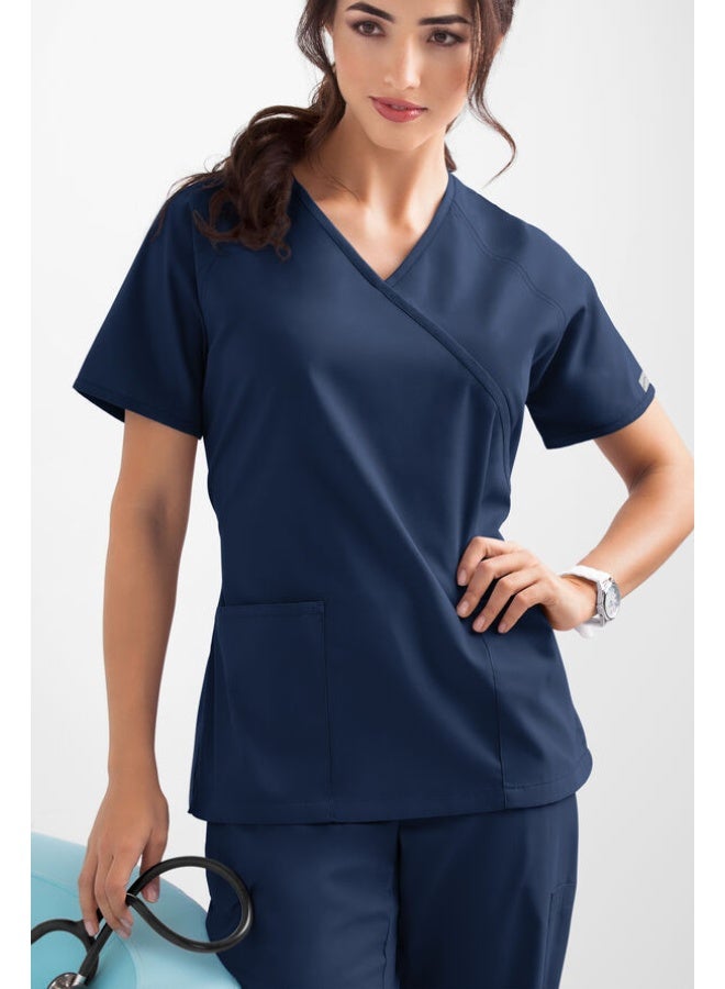 Loquat Womens Medical Scrubs Set Medical Uniform Set Navy Blue - Image 1