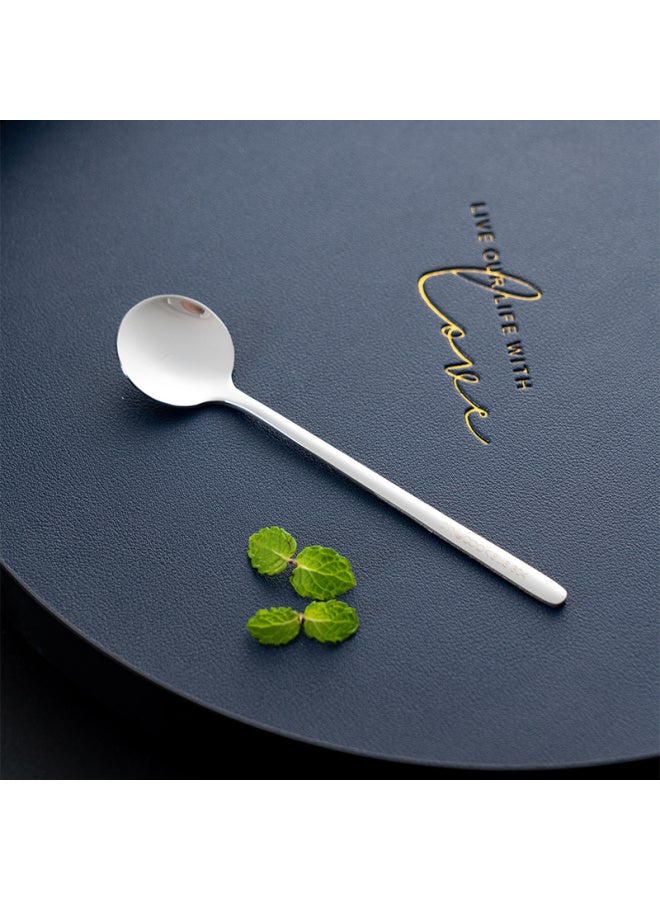 Onlycook 304 Stainless Steel Long-handled Mixing Spoon, Small Soup Spoon, Seasoning Spoon, Coffee Spoon, Extended Creative Ice Spoon, Dessert Honey Spoon - Image 2