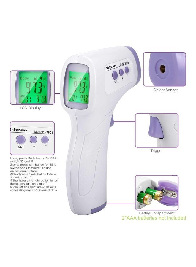 NIBEMINENT Non Contact Infrared Digital Thermometer Body Forehead Temperature Gun - Image 3