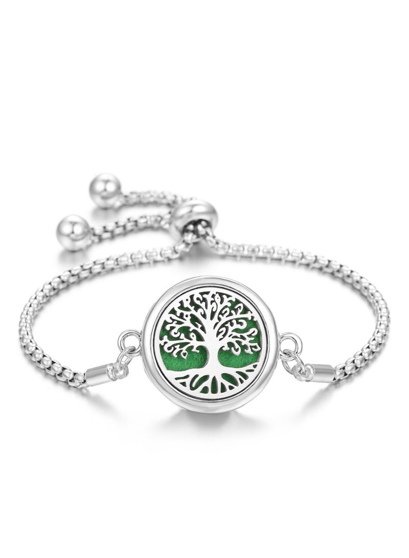 Essential Oil Diffuser Bracelet Stainless Steel Aromatherapy Locket Adjustable Bracelet Set with 10 Refill Pads in 10 Assorted Colors, Gifts Set for Women Girls  - Image 4