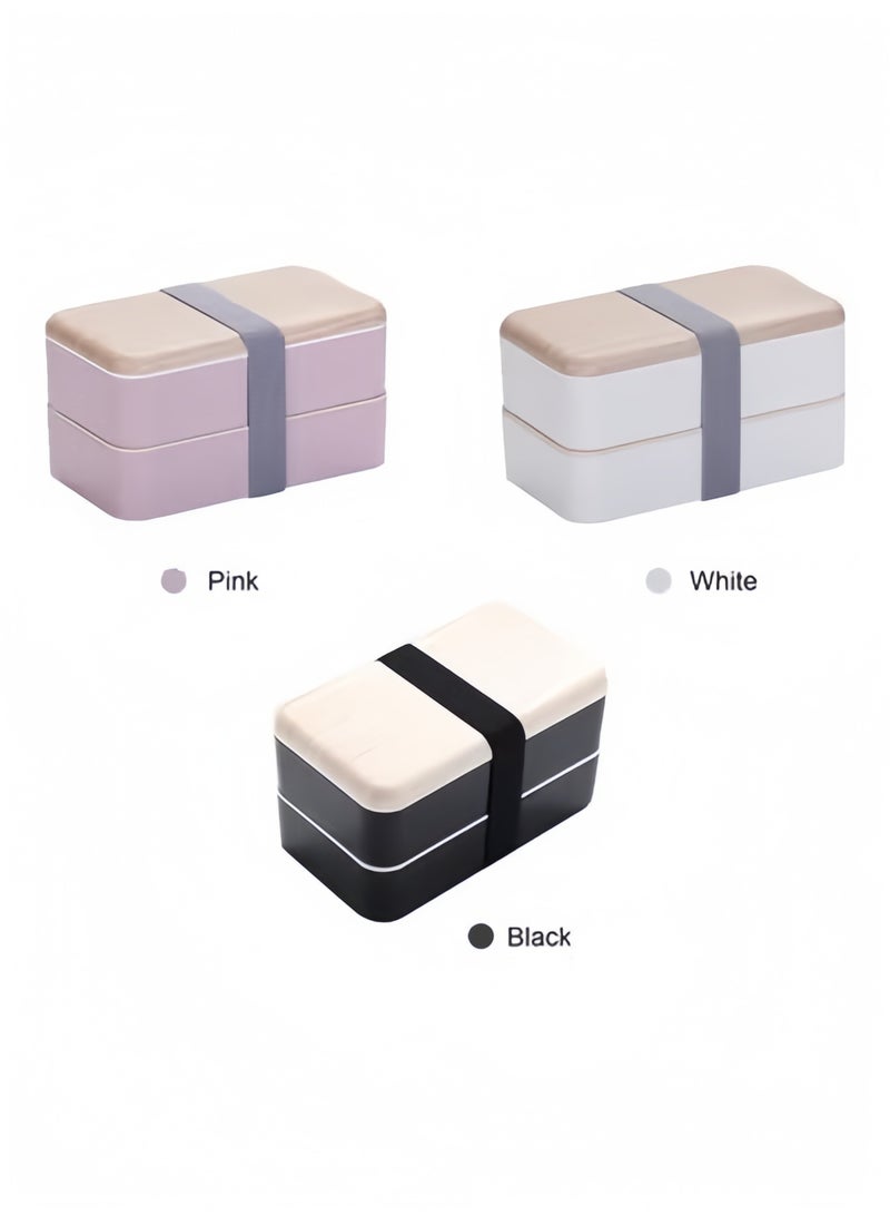 Halamodo Original Bento Box,2 LayerS Food Containers with Utensils Knife Spoon and Fork Bundle Divider Salad Box,Bundle Divider Salad Box - Image 2