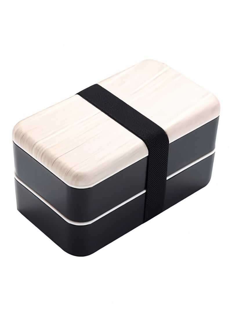 Halamodo Original Bento Box,2 LayerS Food Containers with Utensils Knife Spoon and Fork Bundle Divider Salad Box,Bundle Divider Salad Box - Image 1