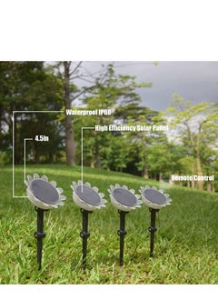 SYOSI Floating Pool Lights Solar Outdoor Sunflower Ip68 Waterproof Lighting Amphibious Pond Led Night Lamps for Garden Backyard Decor ( 2lights 1control )  - Image 2