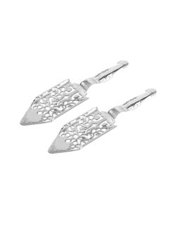 Excefore Drinks Filter Spoon, Ice Filter Tray, 2 Pieces Stainless Steel Drinks Fountain Accessory, for Glasses Sugar Cube Silver, Hollow Out Spoon, DIY Drinks Making at Home, Utilities Kitchen Tools Accessory  - Image 1
