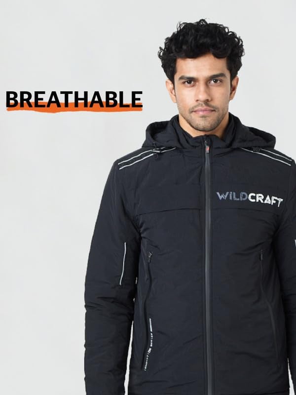 Wildcraft Men Nylon Quilted Jacket (Black, XXL), Standard Length - Image 5