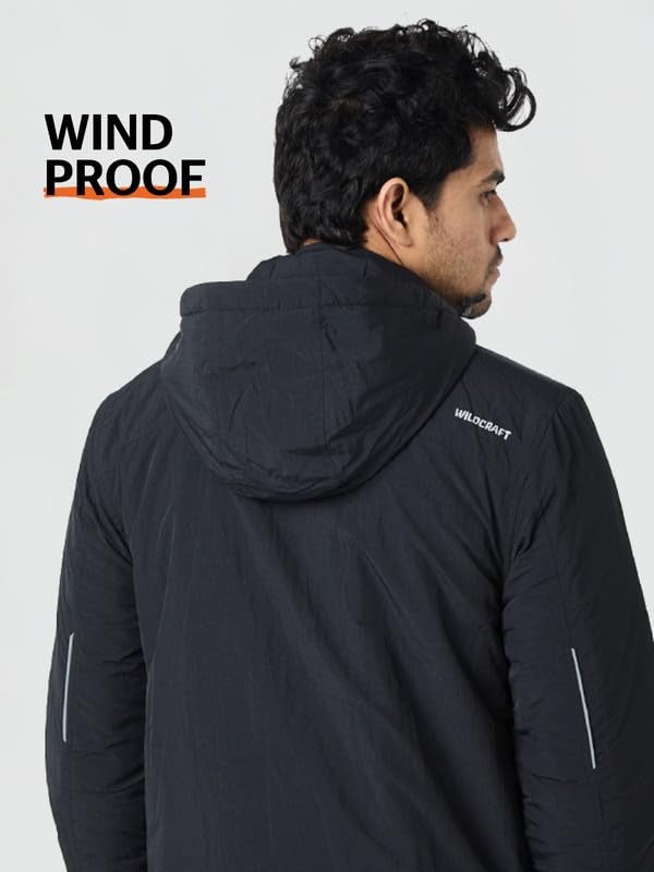 Wildcraft Men Nylon Quilted Jacket (Black, XXL), Standard Length - Image 2