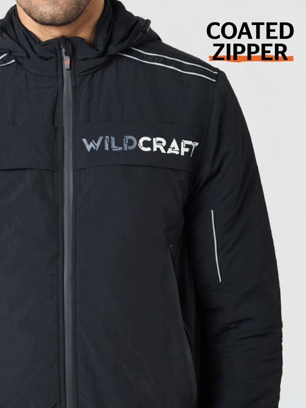 Wildcraft Men Nylon Quilted Jacket (Black, XXL), Standard Length - Image 3