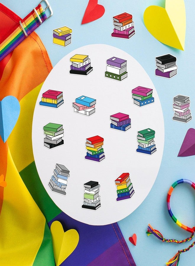BkeeCten LGBTQ+ Pride Month Sticker - 1000 Pcs LGBTQ Pride Month Flag Rainbow Stacking Book Waterproof Vinyl Reusable Laptop Stickers Coloring Book Scrapbook Water Bottle Page Activity Pad Party Favor - Image 4
