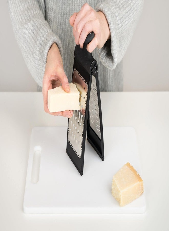 ماستر كلاس مبشرة جبن قابلة للطي بثلاثة اتجاهات من الفولاذ المقاوم للصدأ من KitchenCraft MasterClass Smart Space - أسود - Image 2