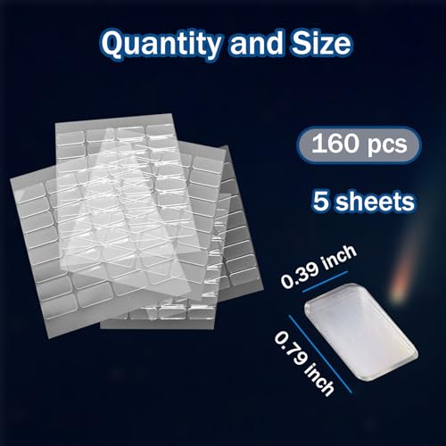 Eudaemiles 160 PCS Mounting Putty, Sticky Tack Small Square, Removable No Trace Double Clear Sticky Tack Putty for Poster Museum Wall Hanging - Image 2