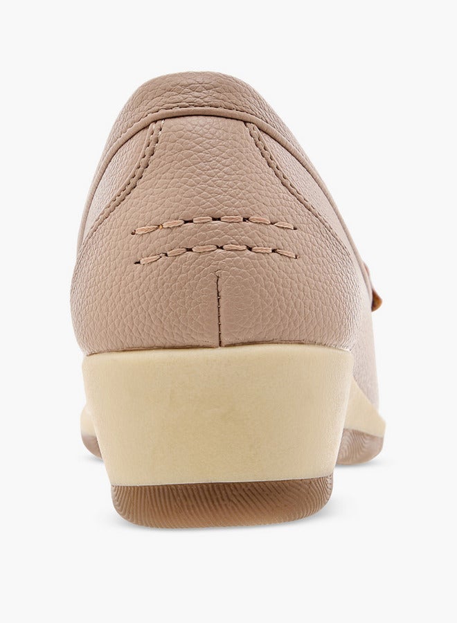 Le Confort Tassel Accent Slip-On Loafers with Wedge Heels - Image 5