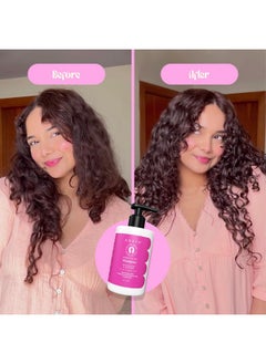 ARATA Advanced Curl Care Hair Shampoo (300 Ml) For Dry & Frizzy Hair Murumuru Butter Evening Primrose Oil Hibiscus Extract & Coconut Water Cleanses & Repairs Damaged Hair Cg Approved  - Image 4