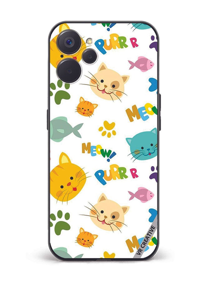 VR CREATIVE Protective Case Cover For Realme 10 5G Meow Design Multicolour - Image 1