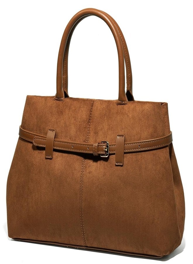 Caistre Women's Slouchy Suede Tote Handbag 2025 Winter Fall Adjustable Strap Shoulder Crossbody Bags Trendy Y2k Hobo Bag, Brown, One size - Image 2