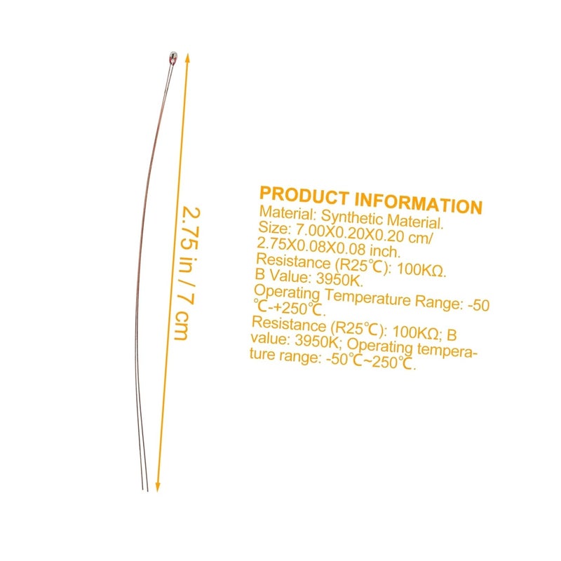 DECHOUS 10pcs NTC Thermistor 100K for 3D Printer Hot End High Temperature Thermal Resistor Sensor Compatible 3D Printing Models - Image 2