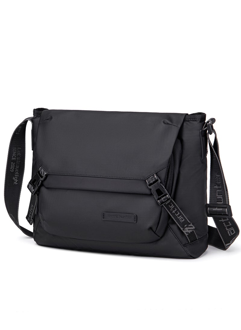 ARCTIC HUNTER Premium Shoulder Laptop Bag Water Resistant Polyester Unisex Shoulder Sling bag for Travel Business School College K00528 Black  - Image 1