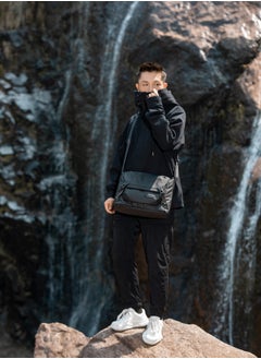 ARCTIC HUNTER Premium Shoulder Laptop Bag Water Resistant Polyester Unisex Shoulder Sling bag for Travel Business School College K00528 Black  - Image 2