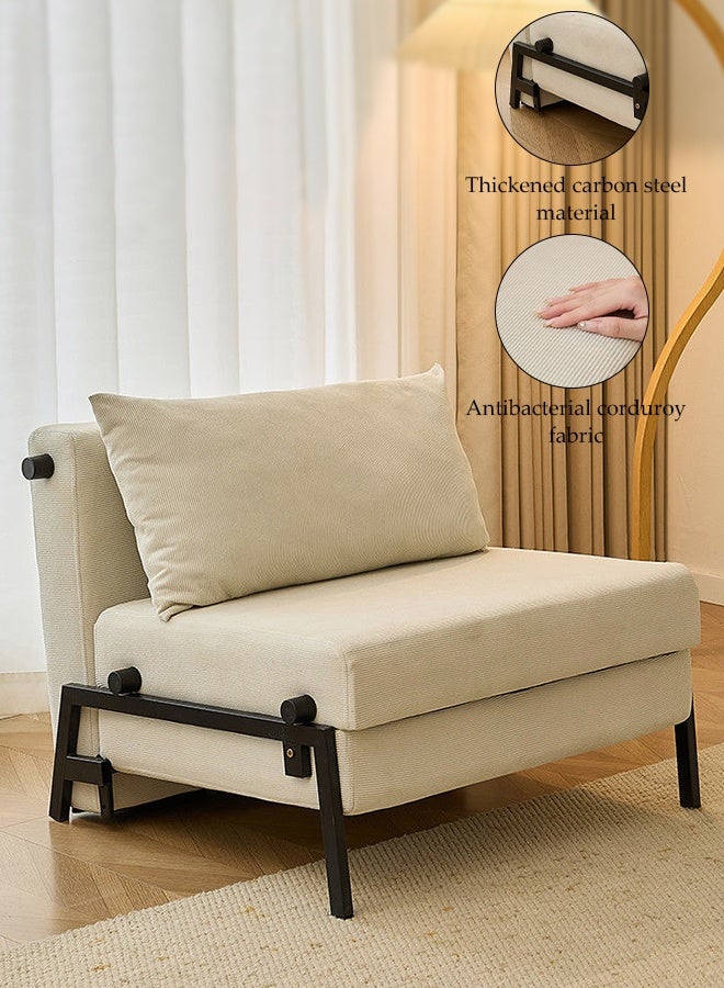 Spides Multi-Function Folding Lounge Couch Convertible Sofa Bed 2-in-1 Convertable Single Sofa Couch Bed Chair Comfy Breathable Sleeper Chair Pullout Sofa Bed Sleeper Chair Ergonomic Design Single Person Chaise Portable Fold Out Chair Bed for Living Room, Bedroom, Apartment， Small Space - Image 1
