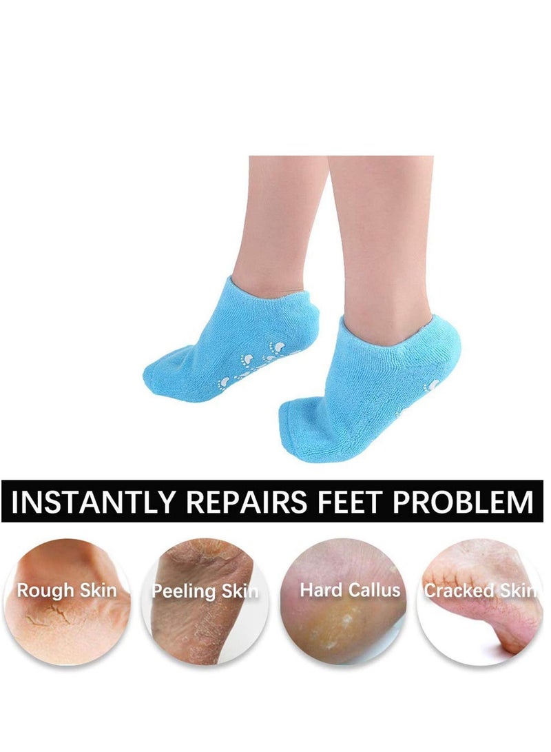 Moisturizing SPA Gel Socks Blue - Image 3