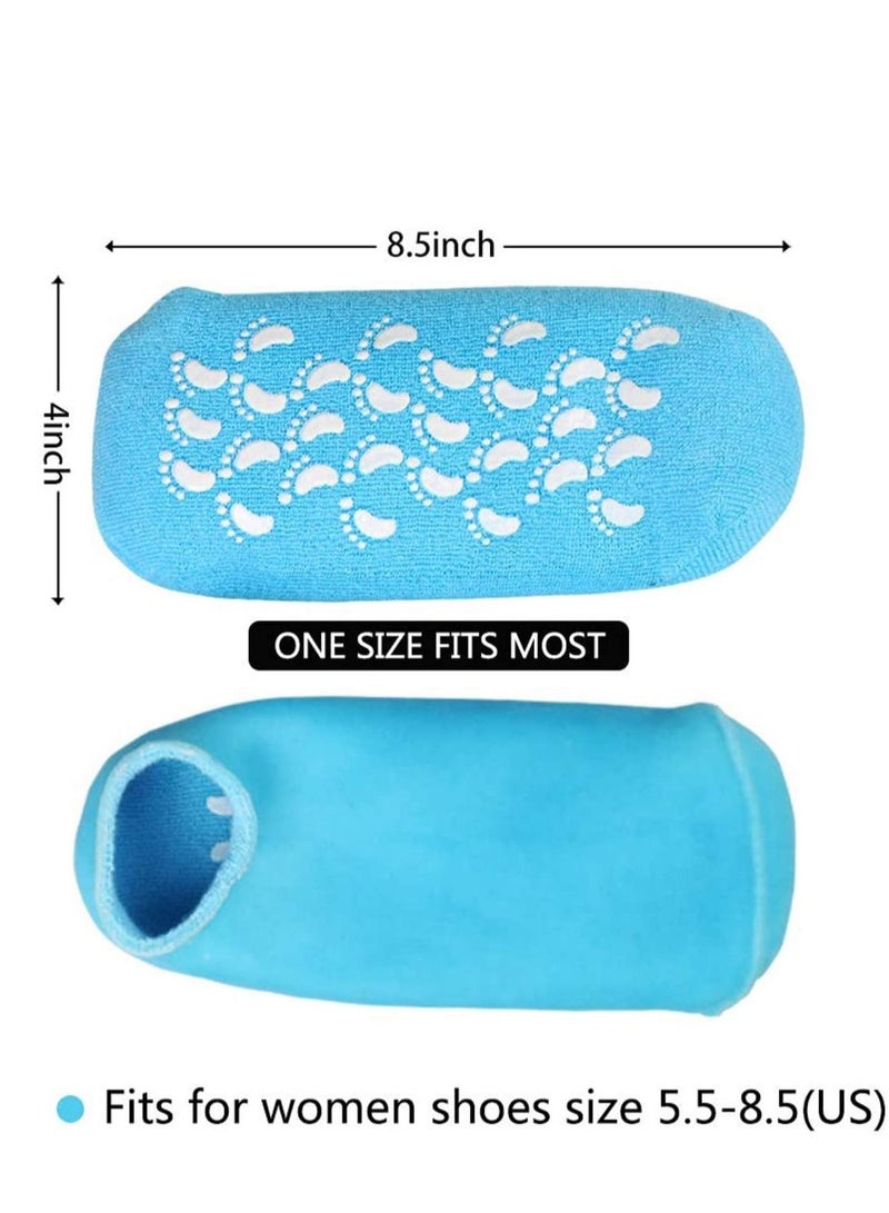 Moisturizing SPA Gel Socks Blue - Image 2
