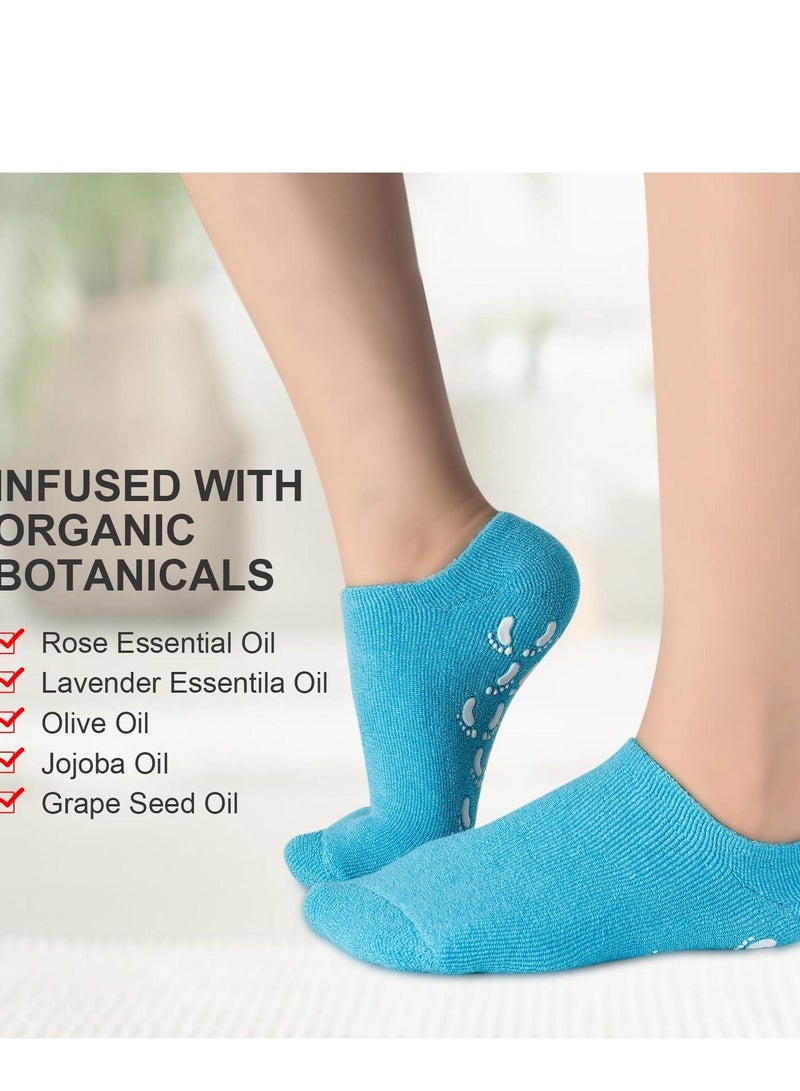 Moisturizing SPA Gel Socks Blue - Image 4