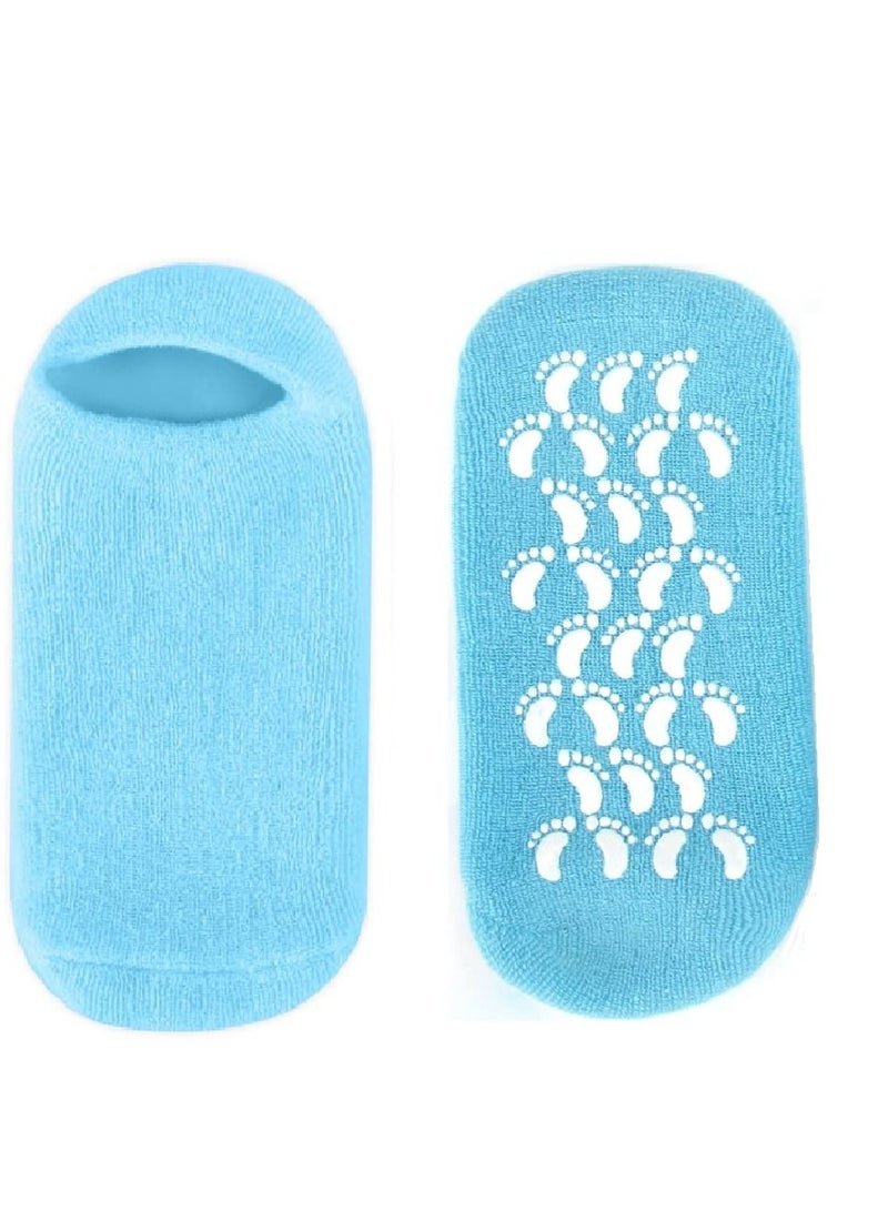 Moisturizing SPA Gel Socks Blue - Image 1