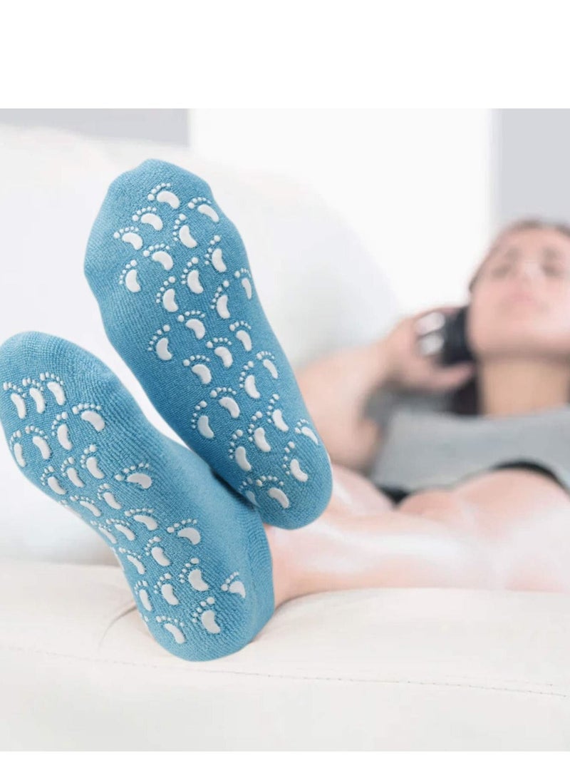 Moisturizing SPA Gel Socks Blue - Image 5