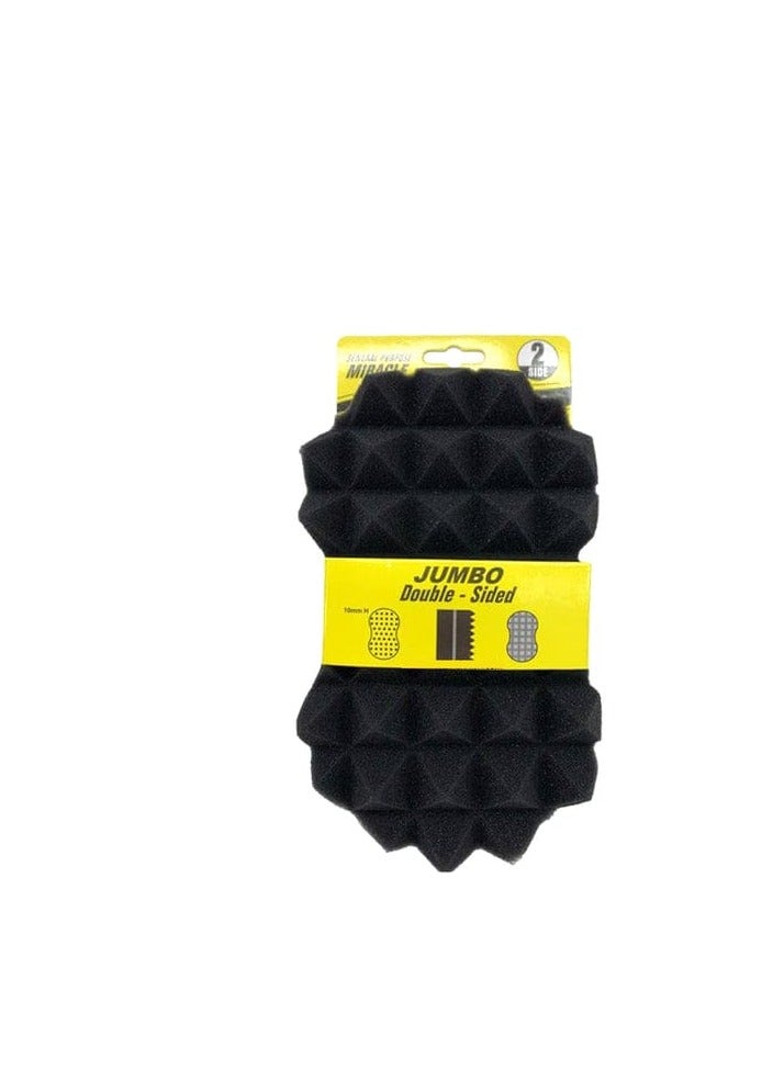 Large double sponge for curly hair.