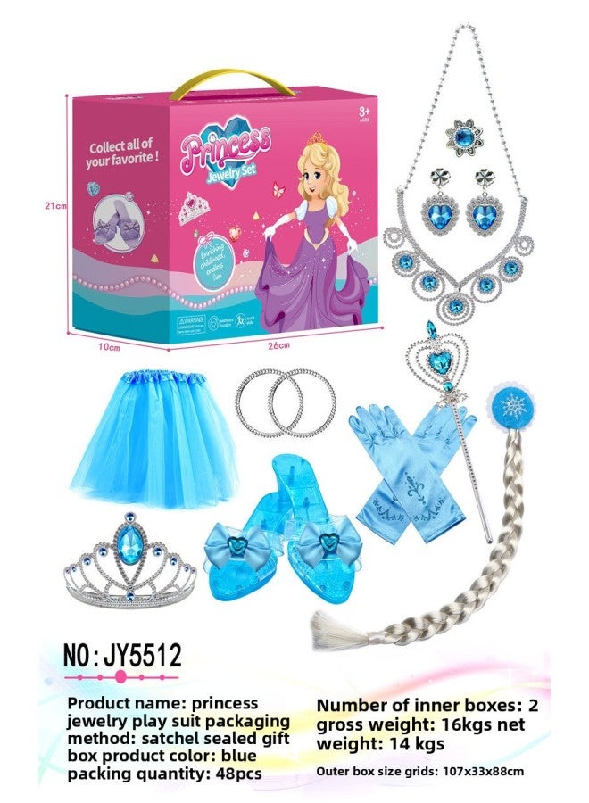 Princess Play Home Accessories Play Set Girl Gift Dress Up Toy Crown Handbag Fairy-Color:Princess Play Home Jewelry Play Set (JY5512) - Image 5