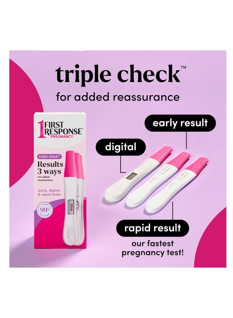 FIRST RESPONSE First Triple Check Pregnancy Test 3 ct - Image 2