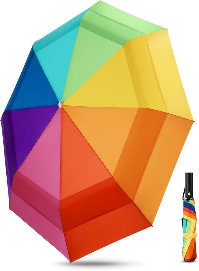 KRUPAVI 3 Fold Umbrella for Rain with Auto Open and Close for Women and Men, Portable Travel Automatic Folding Umbrella - UV Big Size Umbrella for Sun Protection Rain Windproof & Compact (1) - Image 1