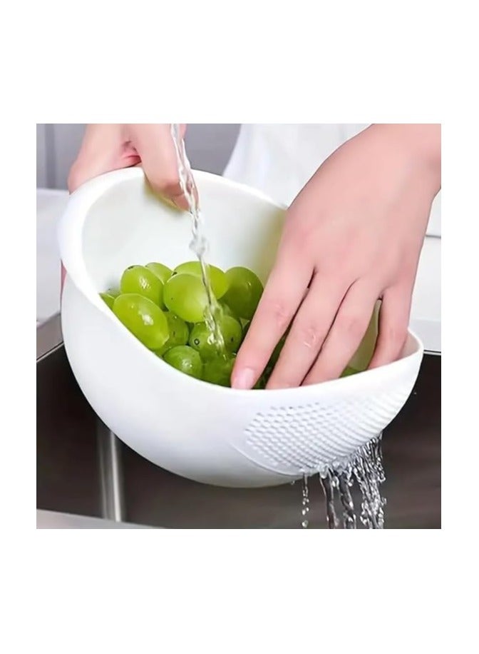 MIRFA Multifunctional Rice Washing Strainer Colander Basket Bowl - Image 3