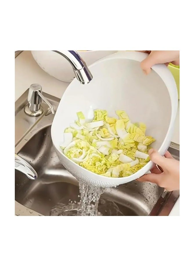 MIRFA Multifunctional Rice Washing Strainer Colander Basket Bowl - Image 4