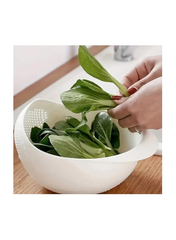 MIRFA Multifunctional Rice Washing Strainer Colander Basket Bowl - Image 5