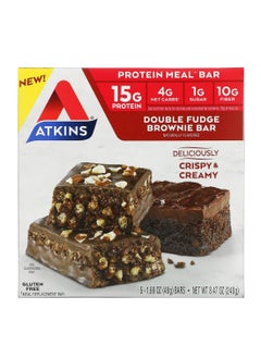 Atkins, Protein Meal Bar, Double Fudge Brownie Bar, 5 Bars, 1.69 oz (48 g) Each - pzsku/Z5545AF0EFC7B41681996Z/45/_/1699607260/3c5bad1b-944f-4dc0-a783-1029372f0422