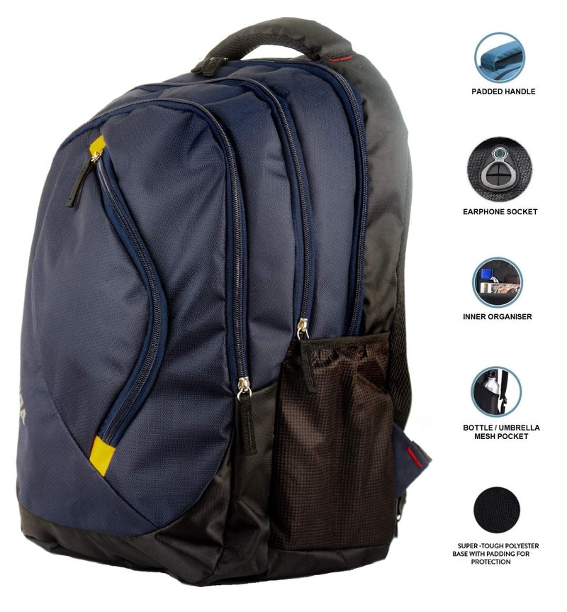 ADISA 32 Ltrs Water Resistant Casual Travel Bagpack/College Backpack/School Office Bag for Men and Women (navy) - Image 3