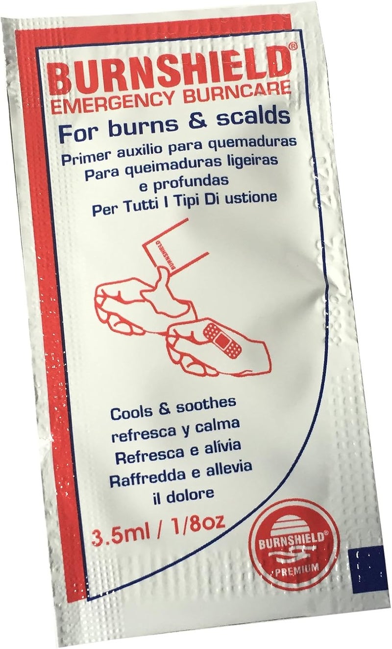 25 × جل بارد مهدئ للحروق من بيرن شيلد - أكياس بلوت للطوارئ