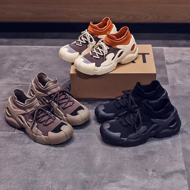 N Sneaker Summer Woven Mesh Breathable Socks Shoes Mountaineering Non-Slip Shoes Explosions Daddy Shoes - Image 2