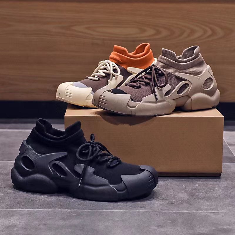 N Sneaker Summer Woven Mesh Breathable Socks Shoes Mountaineering Non-Slip Shoes Explosions Daddy Shoes - Image 3