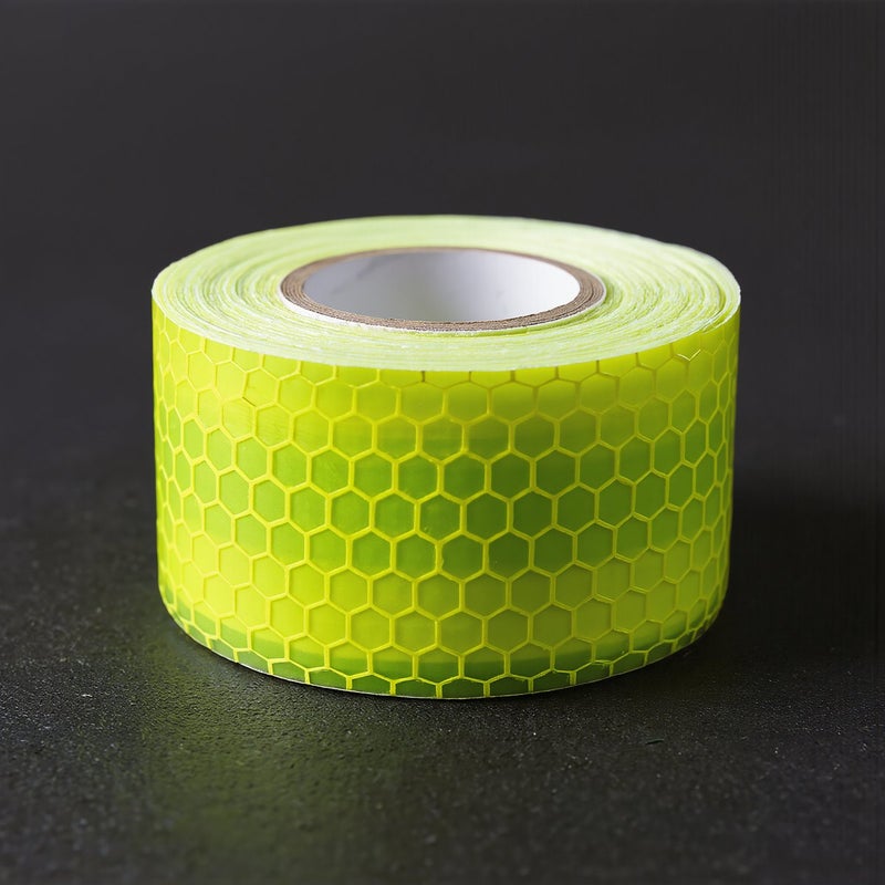 Reflective Tape Fluorescent Yellow Green 5cm x 3m Multipurpose Safety Sticker For Car Bike Stair Construction - Image 5