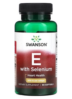 SWANSON Vitamin E with Selenium, 400 IU, 90 Softgels 