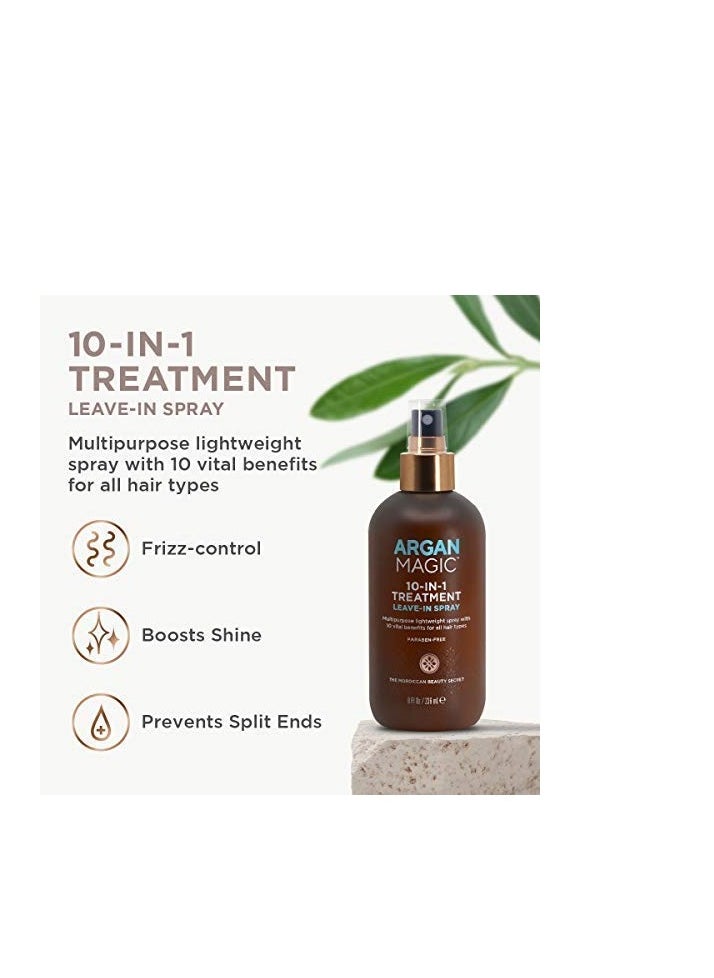 ARGAN MAGIC Argan Magic 10 in 1 Treatment Stylizing Spray + Intensive Hair Oil Combo Pack – Multipurpose Leave in Spray for all Hair Types | Hydrating | Made in USA | Paraben Free | Cruelty Free (8 oz / 4 oz)  - Image 3